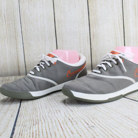 NIKE Lunarlon Duet Sport Gray Canvas Round Toe Golf Sneaker Shoes US 7.5 - Picture 2 of 8